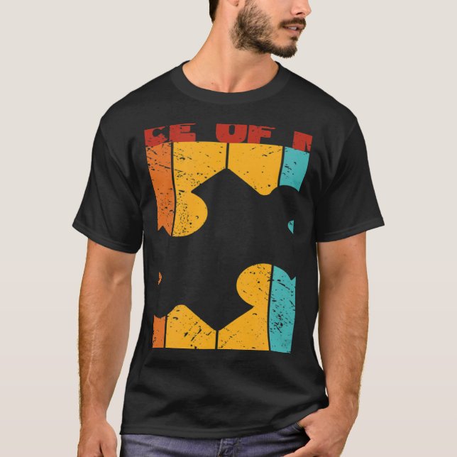 Du vill ha en Biet i Retro Jigszawa Puzzling T Shirt (Framsida)