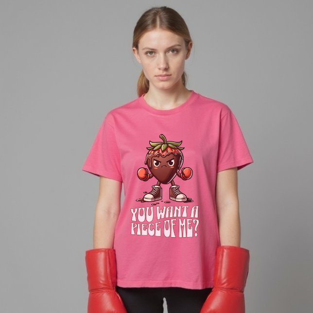 Du vill ha en biet till mig. t shirt (Funny Valentine Strawberry You want a piece of me T-Shirt)