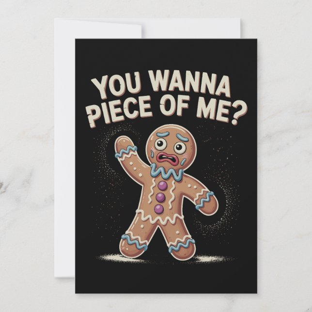 Du Vill Ha En Bit Av Mig Pepparkaksgingerbread Jul Julkort (Framsida)