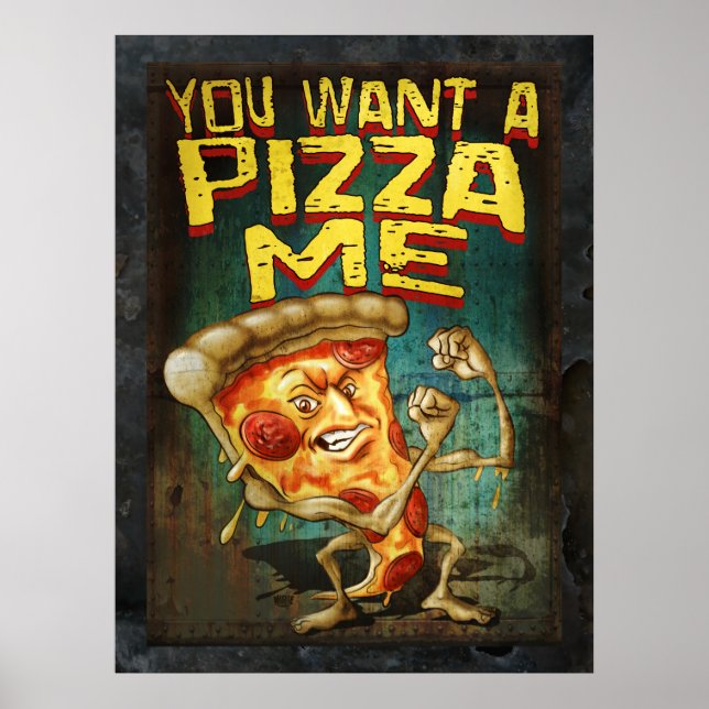 Du vill ha en Pizza Poster (Framsidan)