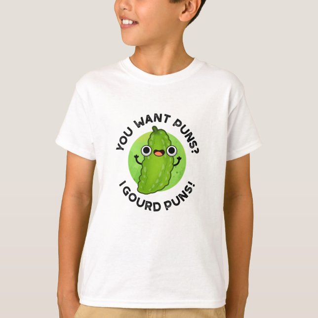 Du vill ha Puns I Gourd Puns Funny Veggie Pun T Shirt (Framsida)