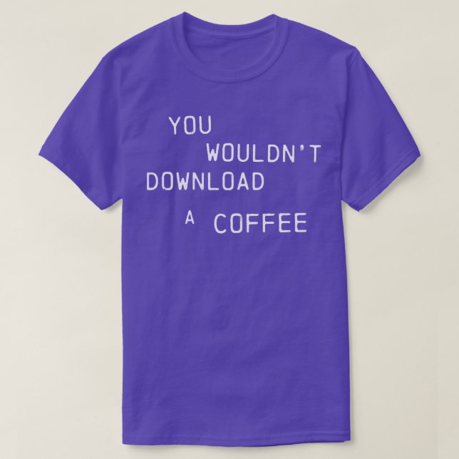 Du vill hämta en version av endast kaffetext t shirt (Design framsida)