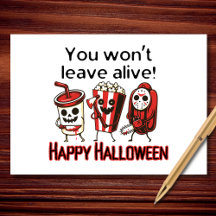 Du vill inte Lämna Alive Funny Halloween Movie Sna
