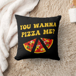 Du vill Pizza Me Funny Food Pun Kudde