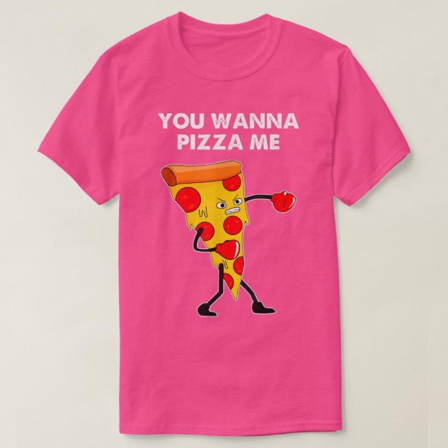 Du vill Pizza Me Funny Grumpy Boing Pizza Quote T Shirt (Design framsida)
