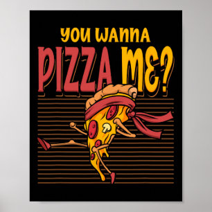 Du Vill Pizza Mig Karate Kampstil Mma Taekw Poster