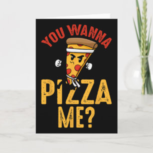 Du Vill Pizza Mig Rolig Ninja Karate Kawaii Pizza Kort