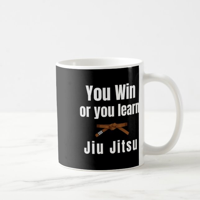 Du Vinner Eller Lär Dig Jiujitsu Judo Karate Boxni Kaffemugg (Höger)
