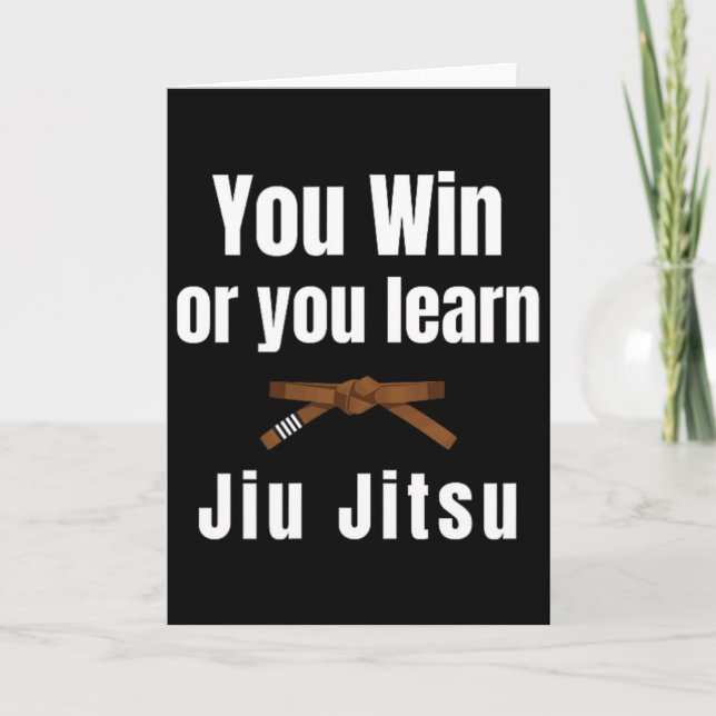 Du Vinner Eller Så Lär Du Dig Jiujitsu Judo Karate Kort (Framsida)