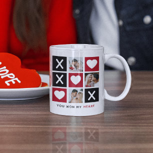 Du vinner mitt hjärta 3-foto kaffemugg