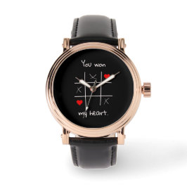 Du vinner mitt hjärta Tic-Tac-Toe Funny Valentine' Armbandsur