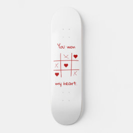 Du vinner mitt hjärta Tic-Tac-Toe Funny Valentine' Mini Skateboard Bräda 18,5 Cm