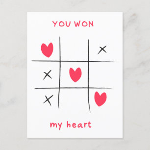 Du vinner mitt hjärta, Valentine Card, hälsningsko Vykort