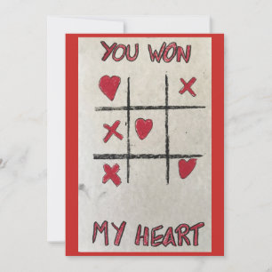 Du vinner mitt hjärta - Valentines day-kort Julkort