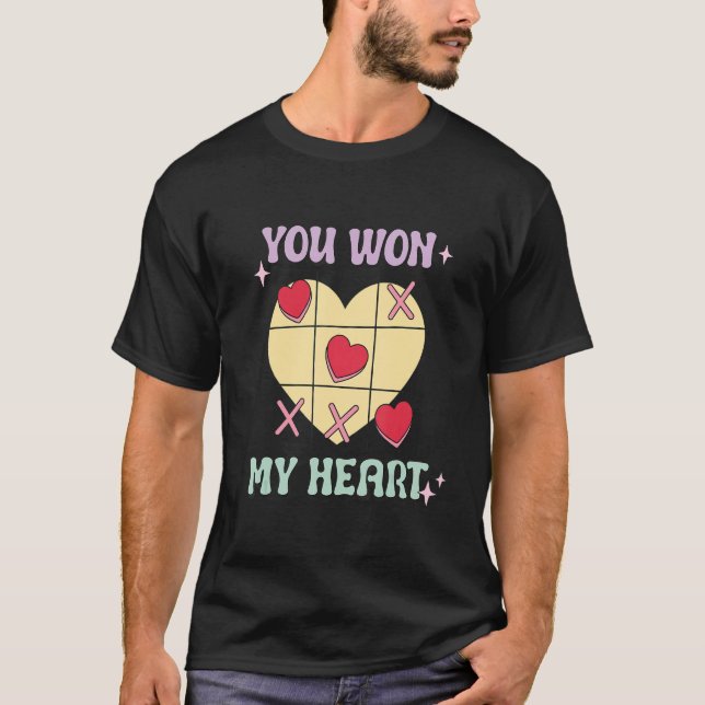 Du vinner mitt hjärta - XO Game Valentines day T Shirt (Framsida)