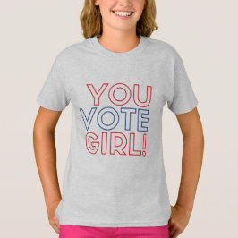 Du voterar flicka 3/4 Sleeve Raglan T-Shirt