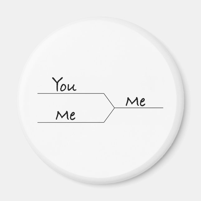 "Du Vs. Me"-parentes för marscher Galenheta-Stil Magnet (Framsidan)