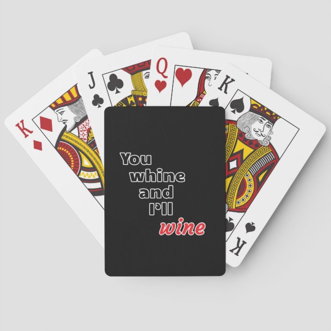Du Whine och jag ska Vin Casinokort (Baksidan)