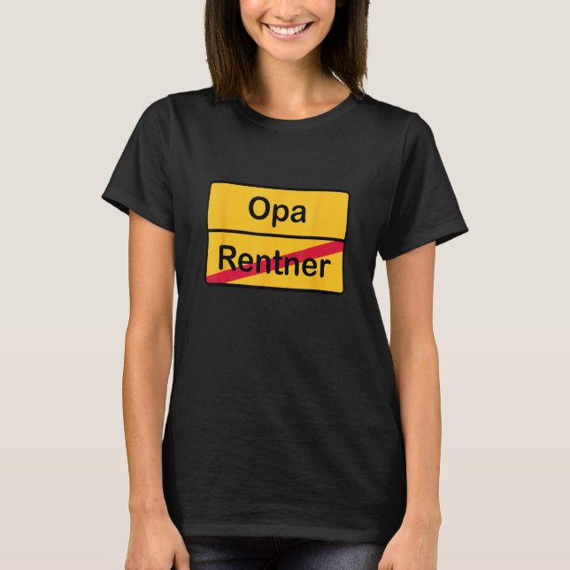 Du wirst Opa   Place Sign Renter  Grandpa T Shirt (Framsida)