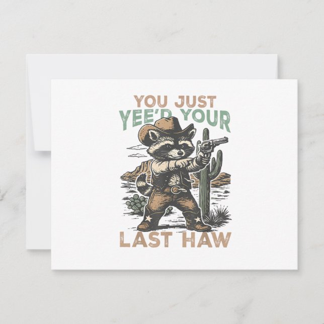 Du Yee'ade Just Din Sista Haw  Inbjudningar (Framsida)