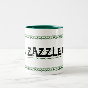 Du Zazzle Me Grönt och Black Mugg