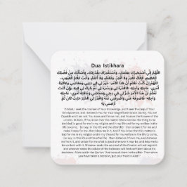 Dua Istikhara |Daily Adhkar Anteckningskort