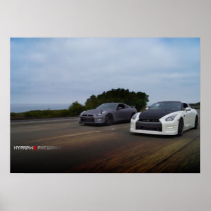 "Dual" 2 Nissan R35 på PCH Poster