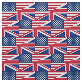 Dual Citizen American British Flagga Fabric Tyg