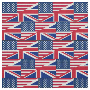 Dual Citizen American British Flagga Fabric Tyg
