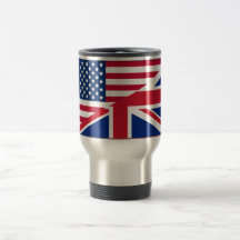 Dual Citizen American & British Flagga Mugg