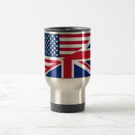 Dual Citizen American & British Flagga Mugg