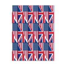 Dual Citizen American & British Flagga Postcard