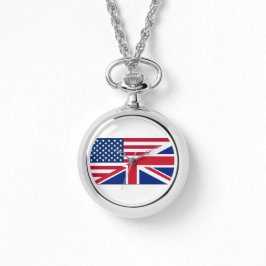 Dual Citizen American British Flagga Womens Watch Armbandsur