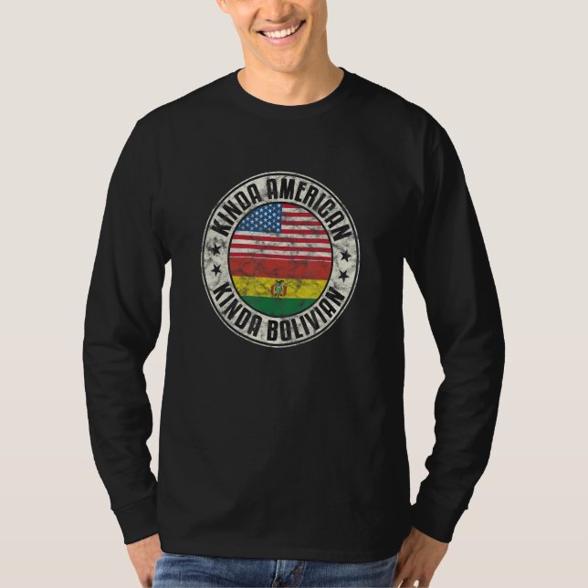 Dual Citizenship American Bolivian Bolivia Usa Fla T Shirt (Framsida)