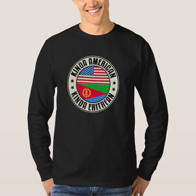 Dual Citizenship American Eritrean Eritrea Usa Fla T Shirt (Framsida)