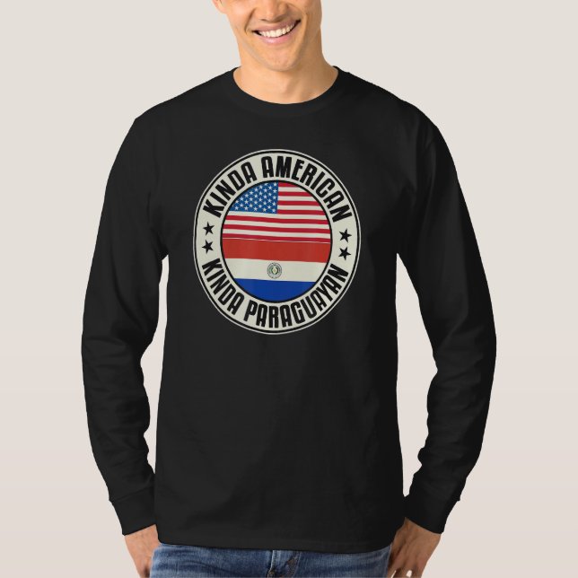 Dual Citizenship American Paraguayan Paraguay Usa  T Shirt (Framsida)