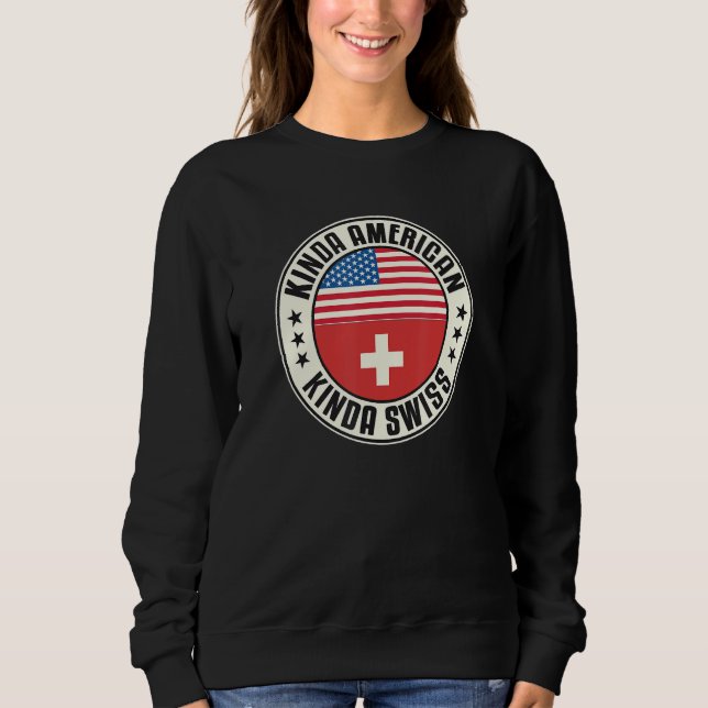 Dual Citizenship American Swiss Switzerland Usa Fl T Shirt (Framsida)