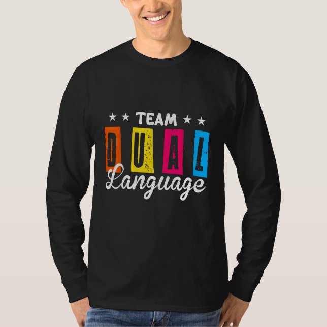 Dual Language Teachers Back To School Squad_2 T Shirt (Framsida)