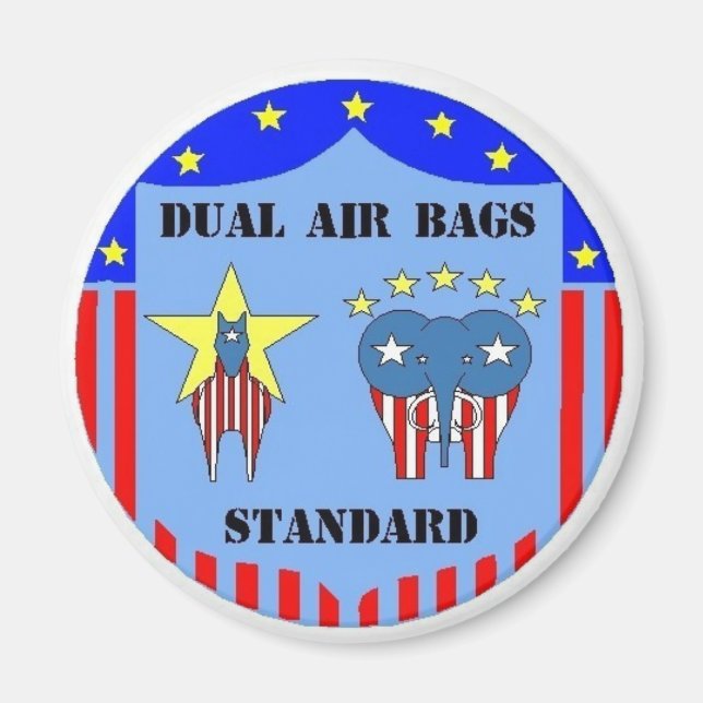 DUAL LUFT BAGS STANDARD POLITISK MAGNET DEMOCRAT (Framsidan)