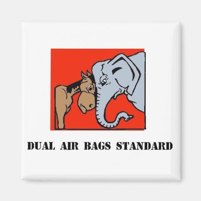DUAL LUFT BAGS STANDARD POLITISK MAGNET DEMOCRAT (Framsidan)