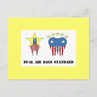 DUAL LUFT BAGS STANDARD POSTCARD DEMOCRAT VYKORT