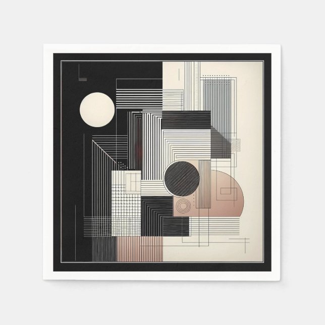 Dual‑Tone Geometry Pappersservett (Framsidan)