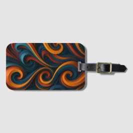 Dual-Tone Swirls Pattern Bagagebricka