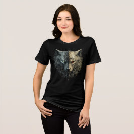 Dual Wolf Spirits – Light & Dark Totem Art T Shirt