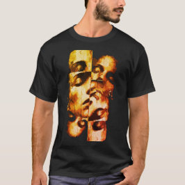 Dualitet i guld – Abstrakt modern porträtt T Shirt