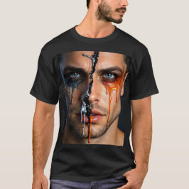 Dualitet Inom – Abstrakt Manlig Porträtt T Shirt