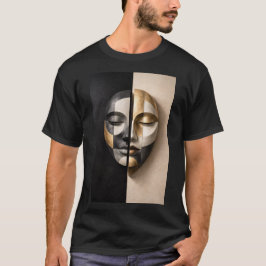 Dualitetsmask – Modern geometrisk abstrakt ansikte T Shirt