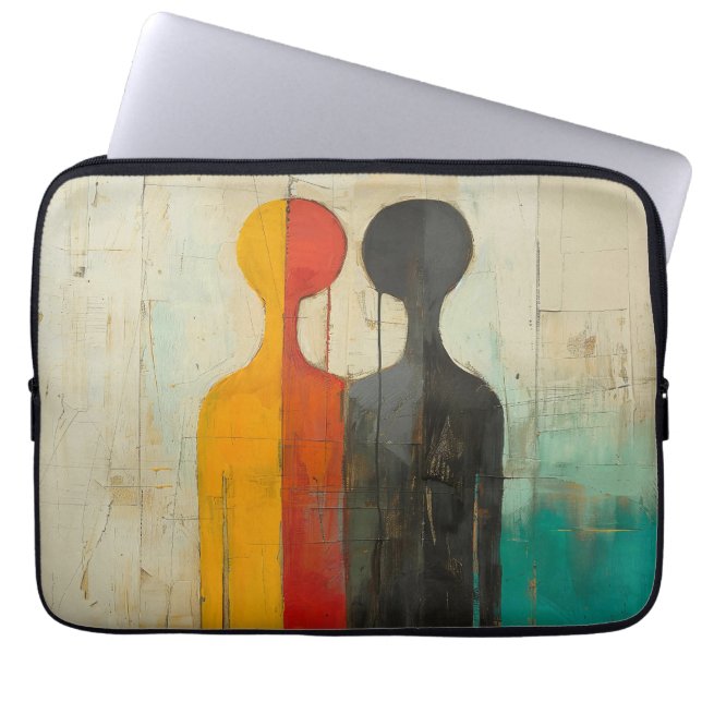 Duality – Abstract Figures of Light and Shadow Laptop Fodral (Framsidan)