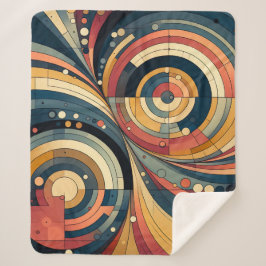 Duality - Bauhaus - Sherpa Throw Blanket