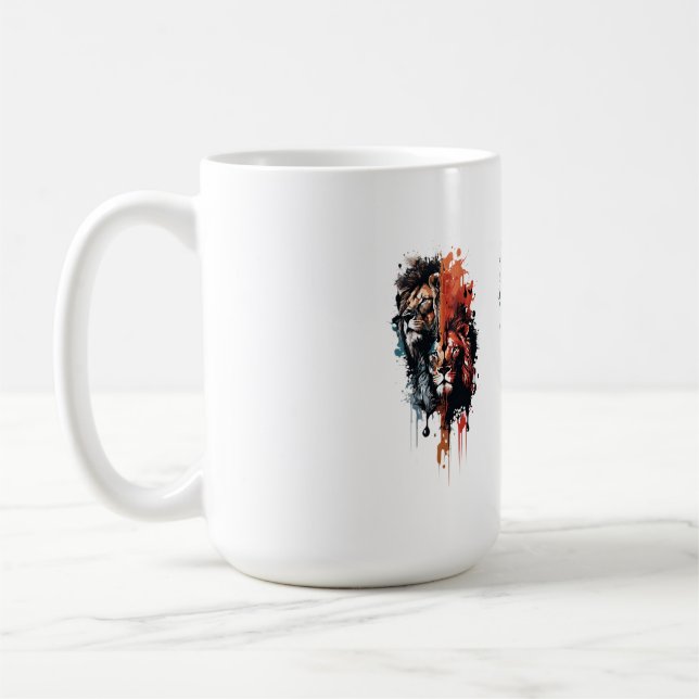 Duality of the King Split Reign Crowned by Contras Kaffemugg (Vänster)